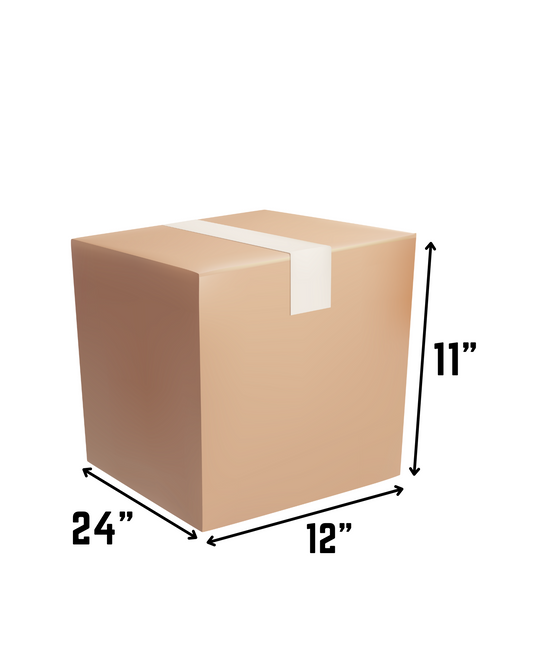Approx. 1.8 cube used box L24 x W12 x 11